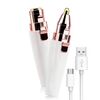 Rasoio per sopracciglia elettrico 2 in 1, rasoio da donna, modellatore per sopracciglia, modello: ricarica USB, bianco