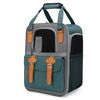 Zaino per animali domestici a spalla portatile da esterno Borsa per gatti traspirante pieghevole portatile (stile 6 verde)