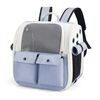 Borsa per animali portatile pieghevole per zaino quadrato traspirante per gatti (modello 4 blu)