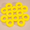 12 pz/pacco piccolo bigodino portatile a forma di C bellezza soffice senza calore nessun danno ai capelli rullo per capelli per dormire (giallo)
