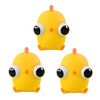 3 pezzi/pacchetto Kawaii Squeeze Eye-Popping Toys Set Cartoon Animal Decompression Toys, Stile: Pollo