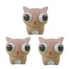 3 pezzi/pacchetto Kawaii Squeeze Eye-Popping Toys Set Cartoon Animal Decompression Toys, Stile: Gattino