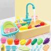 Giocattoli per lavastoviglie, puzzle per bambine, simulazione di cucina fuori dall'acqua, giocattoli da cucina per bambini (giallo)