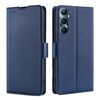 Per Realme C65 4G Custodia per telefono in pelle con vibrazione orizzontale ultrasottile con fibbia laterale a tensione (blu)