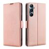 Per Realme C65 4G Custodia per telefono in pelle con vibrazione orizzontale ultrasottile con fibbia laterale a tensione (oro rosa)
