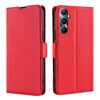 Custodia per telefono in pelle con vibrazione orizzontale ultrasottile con tensione laterale per Realme C65 4G (rosso)