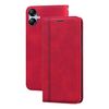 Custodia per telefono in PU con vibrazione orizzontale magnetica satinata per Samsung Galaxy A05 (rossa)
