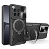Per OnePlus 12 5G Global CD Texture Scorrevole Camshield Custodia magnetica per telefono (Nero)