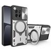 Per OnePlus 12 5G Global CD Texture scorrevole Camshield custodia magnetica per telefono (argento)