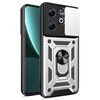 Per Infinix Smart 8 Plus / 8 Pro Cover per fotocamera scorrevole Design TPU + Custodia per PC (Argento)