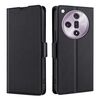 Per OPPO Find X7 5G Custodia per telefono in pelle con vibrazione orizzontale ultrasottile con fibbia laterale a tensione (Nero)
