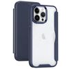 Per iPhone 11 Pro Custodia per telefono in pelle con vibrazione ad adsorbimento con blocco RFID (blu scuro)