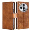 Custodia per telefono in pelle con chiusura magnetica in coccodrillo per OPPO Find X7 Ultra 5G (marrone)