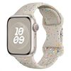 Per Apple Watch Series 6 Cinturino per orologio in silicone mimetico con fibbia a farfalla stile foro da 40 mm (colore Starlight)