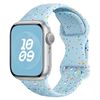 Per Apple Watch cinturino in silicone mimetico con fibbia a farfalla stile foro da 42 mm (azzurro)