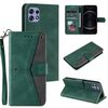 Custodia per cellulare in pelle con texture di vitello per unghie per Motorola Edge 50 Pro (verde)