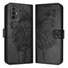 Custodia per telefono in pelle con farfalla goffrata per TCL 30 SE (nera)