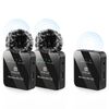 Microfono lavalier wireless PULUZ 2 TX + 1 RX (nero)