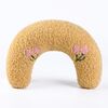 Cuscino a forma di U per gatti Cuscino per dormire per cani da compagnia (giallo)