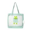 Borsa per gatti portatile in tela esposta traspirante di grande capacità Borsa per animali portatile all'aperto(Verde)