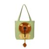 Borsa per gatti a forma di leone espandibile in tela Borsa per cani di piccola taglia, misura: piccola (verde chiaro)