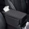 Scatola per braccioli per auto, scatola per fazzoletti interni ampliata, colore: nero