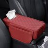 Scatola per bracciolo per auto, scatola per fazzoletti interni ampliata, colore: rosso vulcanico