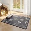 Tappetino per animali domestici Tappetino per alimentazione assorbente anti-strappo e morso Tappetino per cani antiscivolo per dormire, Stile: Festa per cani Grigio scuro (50x70 cm)