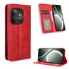 Custodia in pelle con texture retrò e fibbia magnetica per Realme GT Neo6 SE 5G (rossa)