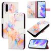 Per Huawei P30 PT003 Custodia in pelle con motivo marmorizzato (LS004 marmo bianco)