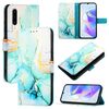 Custodia per telefono in pelle flip con motivo marmorizzato per Huawei P30 PT003 (LS003 verde)