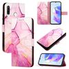 Per Huawei P30 lite / nova 4e PT003 Custodia in pelle con motivo marmorizzato (LS001 Rosa Viola Oro)