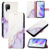 Per Huawei P40 lite / nova 6 SE PT003 Custodia in pelle con motivo marmorizzato (LS006 Bianco Viola)