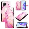 Per Huawei P40 lite / nova 6 SE PT003 Custodia in pelle con motivo marmorizzato (LS001 Rosa Viola Oro)