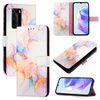 Per Huawei P40 Pro Custodia per cellulare in pelle con motivo marmo PT003 (LS004 marmo bianco)