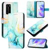 Per Huawei P40 Pro PT003 Custodia in pelle con motivo in marmo (LS003 verde)