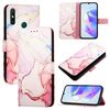 Per Huawei Enjoy 20 SE / Y7a / P smart 2021 PT003 Custodia in pelle con motivo marmorizzato (LS005 oro rosa)