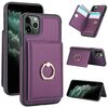 Custodia per telefono con porta carte antifurto RFID per iPhone 11 Pro (viola scuro)