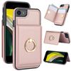 Per iPhone 8 Plus / 7 Plus Custodia per telefono con porta carte antifurto RFID (oro rosa)