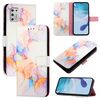 Per Motorola Moto G Stylus 2021 4G PT003 Custodia in pelle con motivo marmorizzato (Galaxy Marble White)