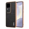 Per vivo S18 / S18 Pro AZNS Custodia per telefono a copertura totale con cornice elettrolitica in coccodrillo (Nero)