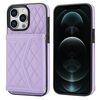 Per iPhone 12 Pro Max Custodia per telefono con trama rombica e cordino lungo (viola)
