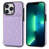 Per iPhone 13 Pro Custodia per telefono con trama rombica e cordino lungo (viola)
