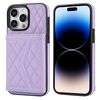 Per iPhone 14 Pro Max Custodia per telefono con trama rombica e cordino lungo (viola)