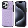 Per iPhone 15 Pro Max Custodia per telefono con trama rombica e cordino lungo (viola)