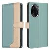 Custodia per telefono in pelle antifurto RFID abbinata a colori per Honor 100 Pro (verde)