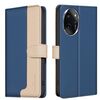 Per Honor 100 Pro Custodia per telefono in pelle antifurto RFID abbinata ai colori (blu)