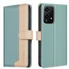 Custodia per telefono in pelle antifurto RFID con corrispondenza dei colori globale per Honor 200 Lite (verde)