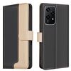 Custodia per telefono in pelle antifurto RFID con coordinato colore globale per Honor 200 Lite (nera)
