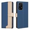 Custodia per telefono in pelle antifurto RFID con coordinato colore globale per Honor 200 Lite (blu)